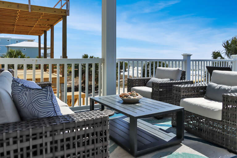Outdoor Furniture on Beachfront Deck