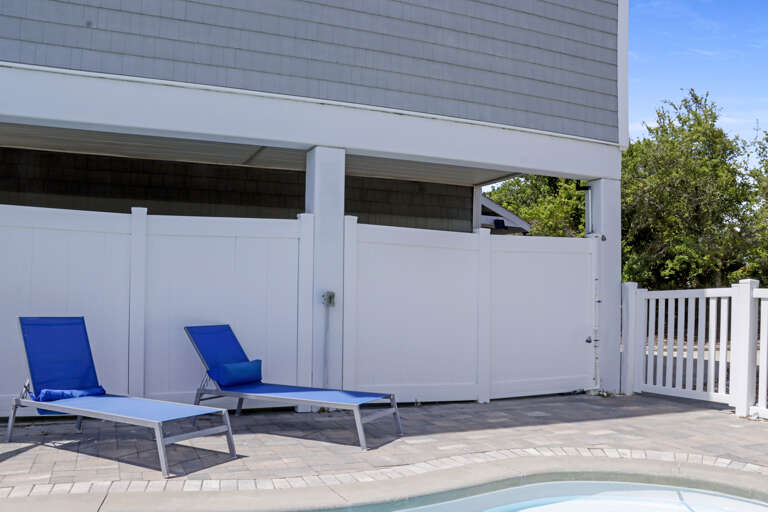 Pool Furniture and Outdoor Shower