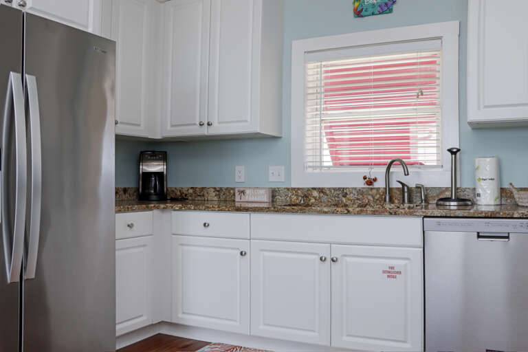 Kitchen with Large Refrigerator