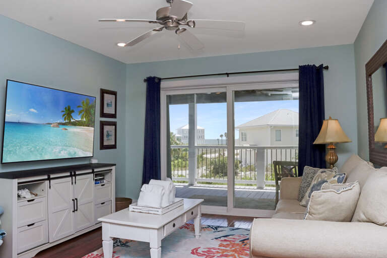 First Floor Living Area with Beach View Deck