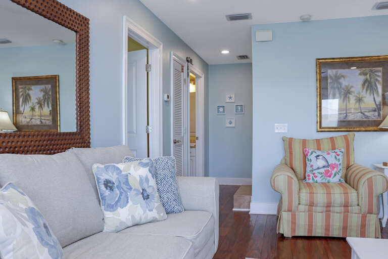 First Floor Living Area, Bedroom 1 and Full Bathroom