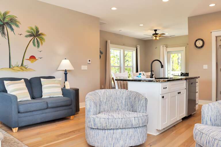 Sitting Area and Kitchen