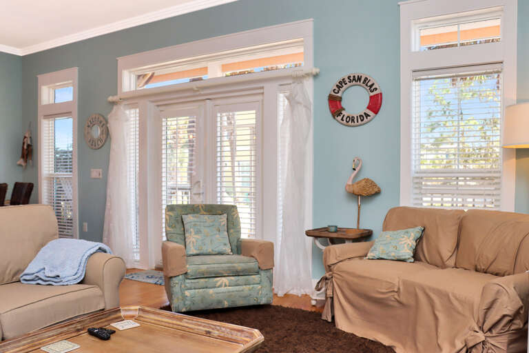 Living Room with View onto Deck Living Room with View onto Deck