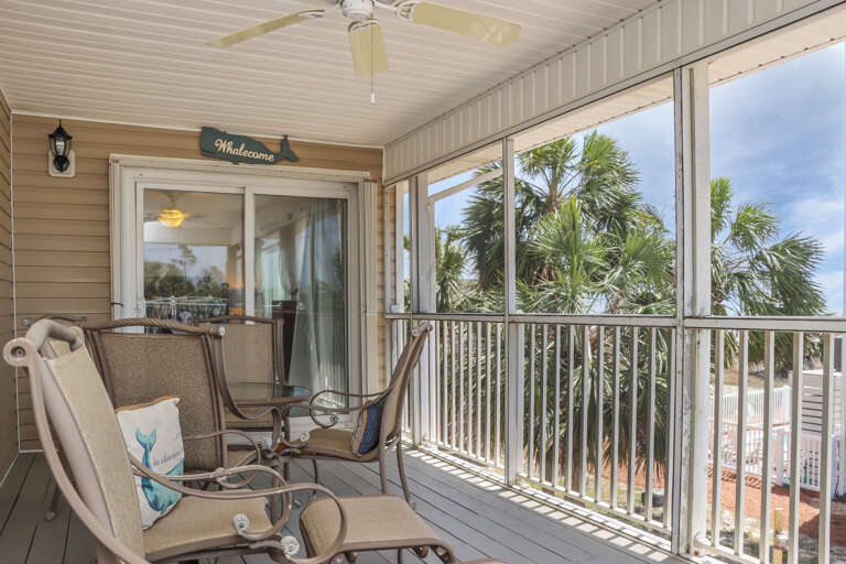 Screened Deck with Access to Master Bedroom