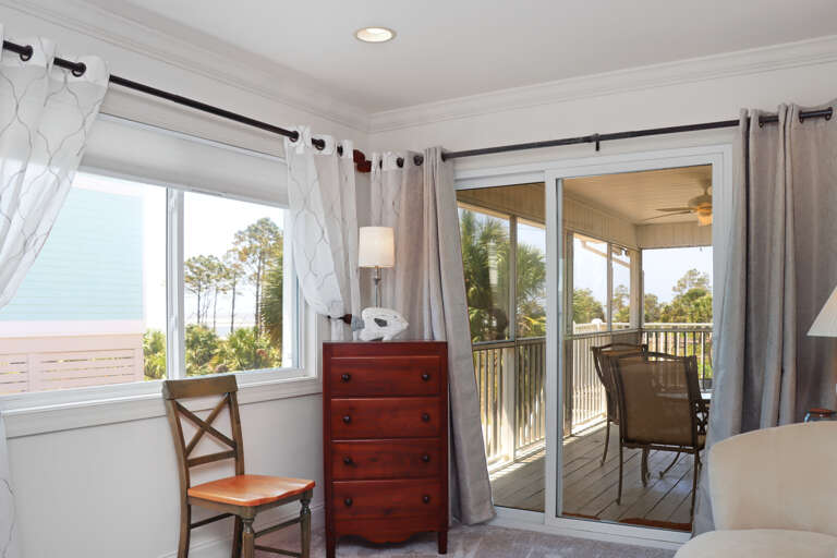 Bedroom 1 - Beach View and Screened Deck