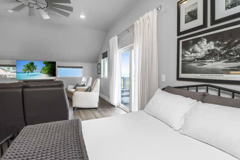 Studio Style Bedroom with Beach View