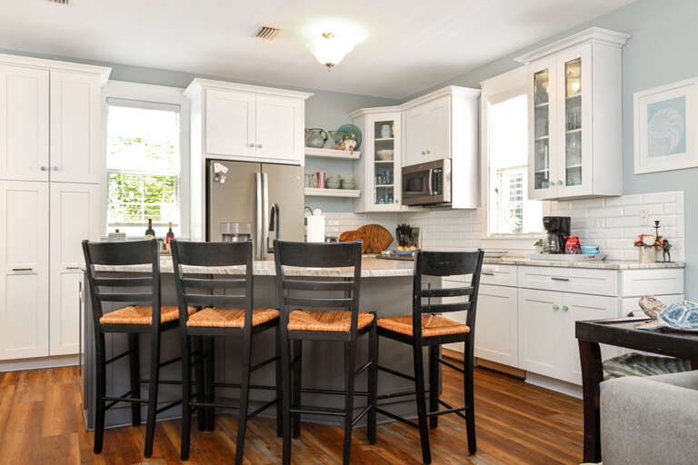 Kitchen with Island Bar Seating