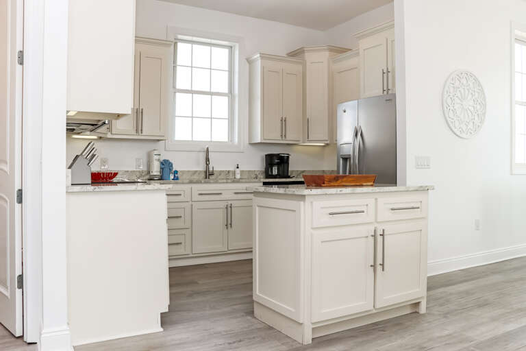 Kitchen and Half Bathroom