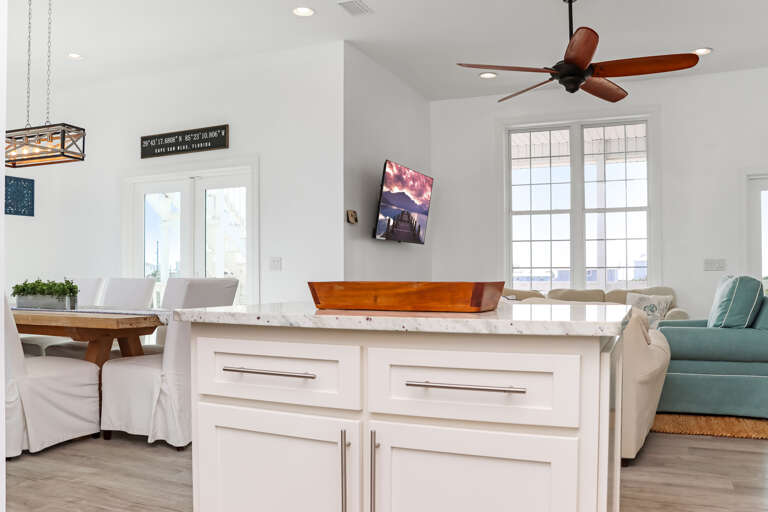 Kitchen, Living Room and Dining Area
