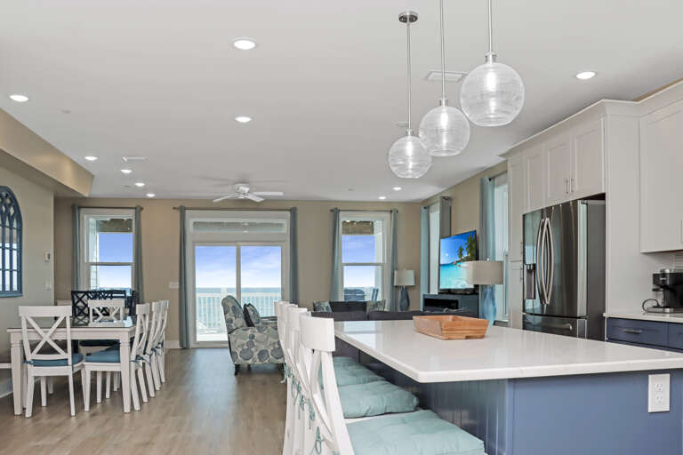 Kitchen and Beachfront Living Area Kitchen and Beachfront Living Area