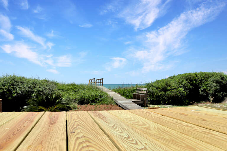 Ground Floor Beach Front Covered Deck - View