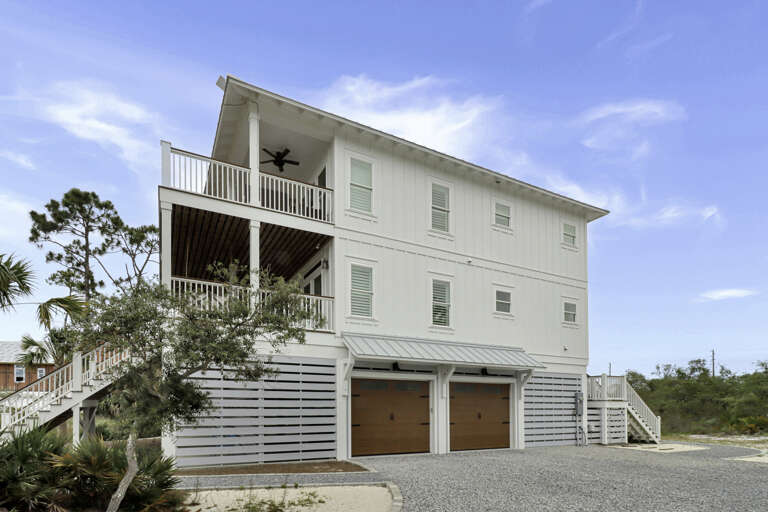 Side Exterior with Lots of Parking and Decks