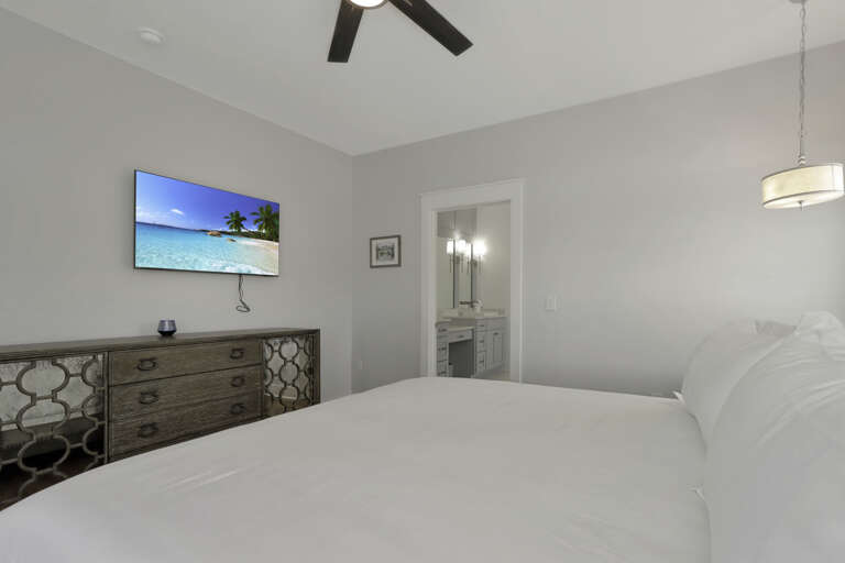 Bedroom 1 with Master Bathroom and TV