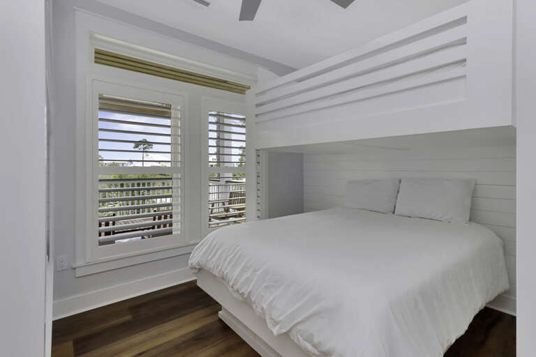 Bedroom 3 with View onto Deck