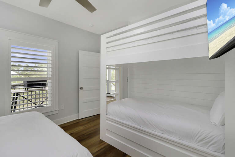 Bedroom 2 - View onto Back Deck