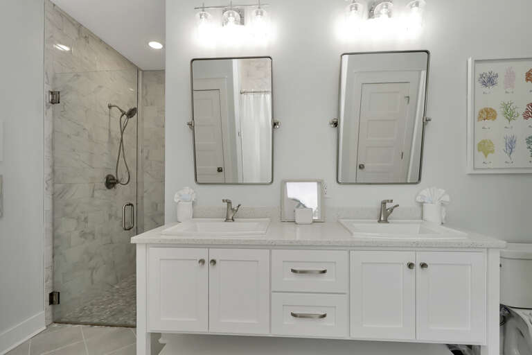 Jack and Jill Bathroom with Shower