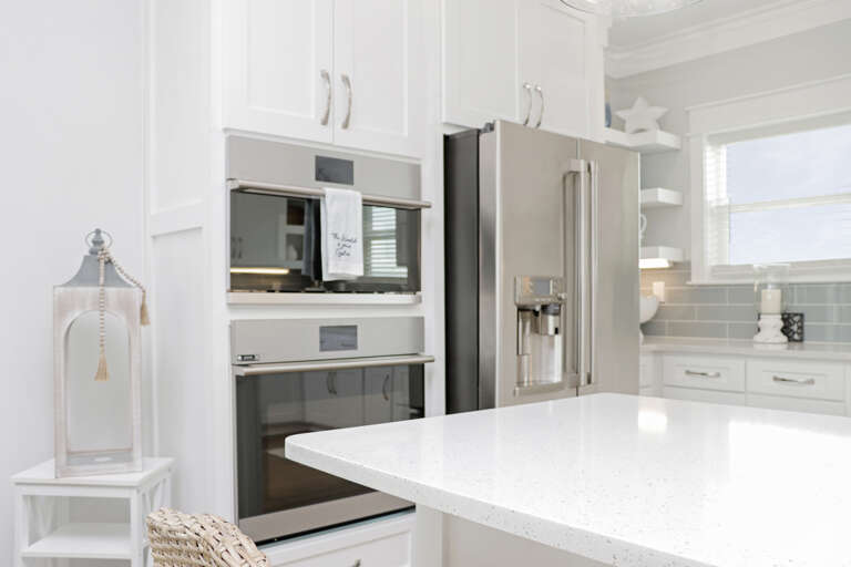 Kitchen with Cafe' Appliances