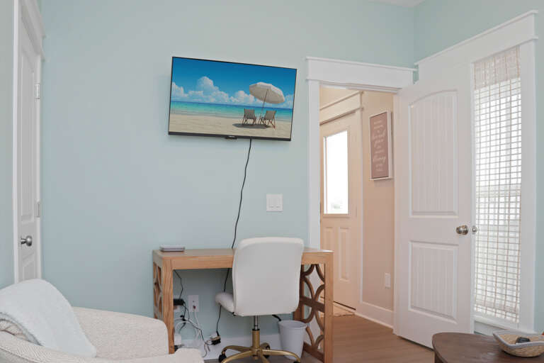 First Floor Office with Workspace and TV