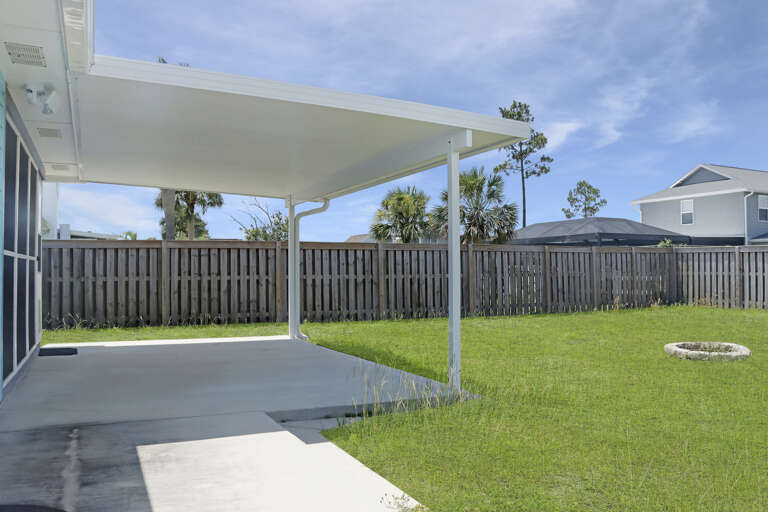 Covered Patio in Backyard