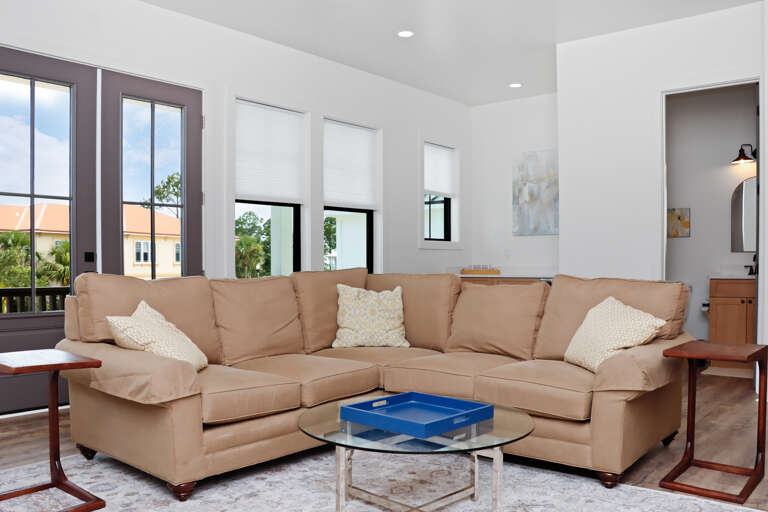 Living Room and Half Bathroom