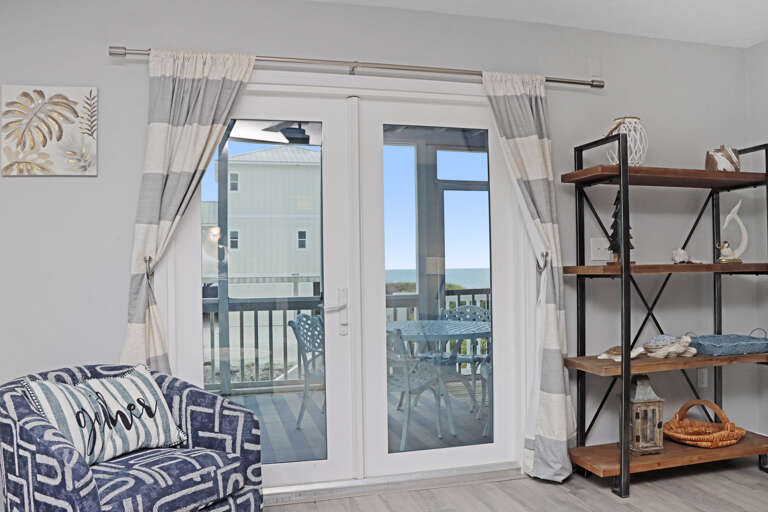 Living Room with Beach View Deck