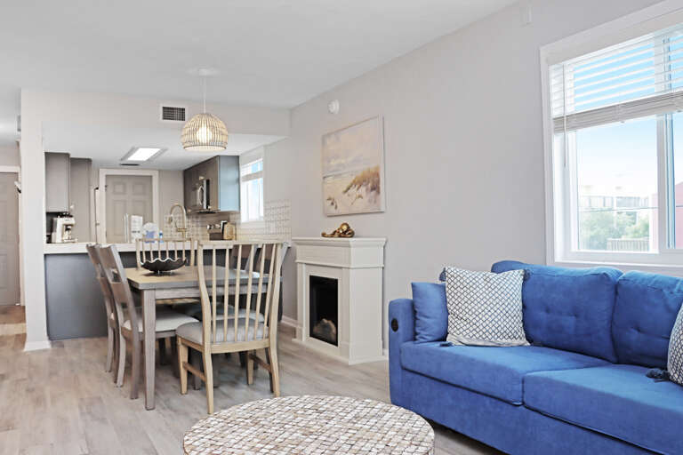 Living Room, Dining Area and Kitchen