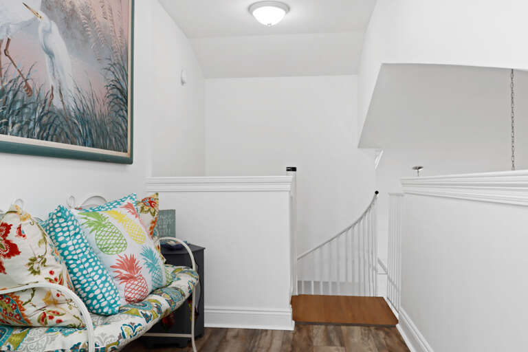 Upstairs Loft with Spiral Staircase