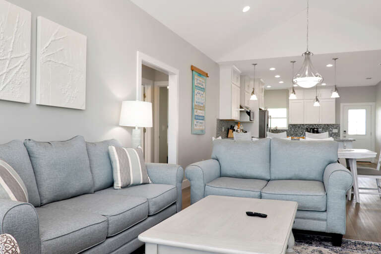 Living Room, Dining and Kitchen