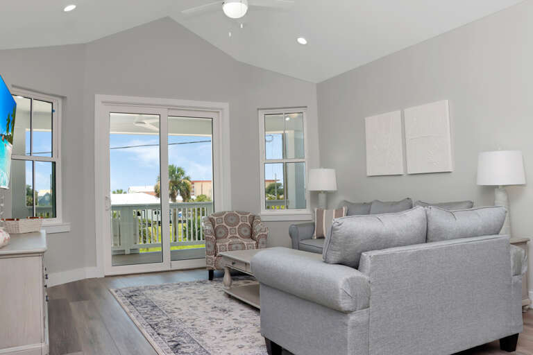 Living Room View onto Deck Living Room View onto Deck