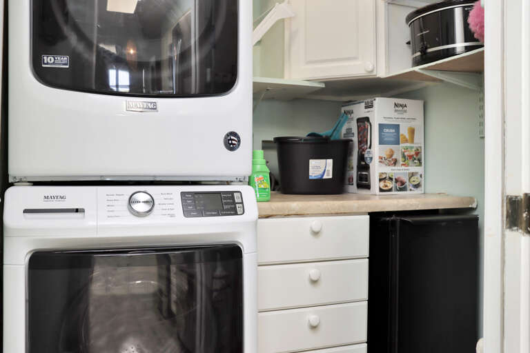 Laundry Room with Mini Fridge Laundry Room with Mini Fridge