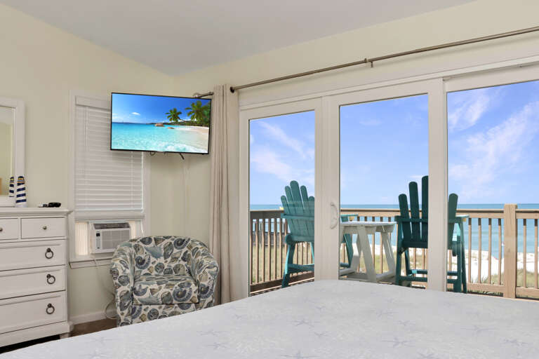 Bedroom 2 - Beachfront Master Bedroom with TV