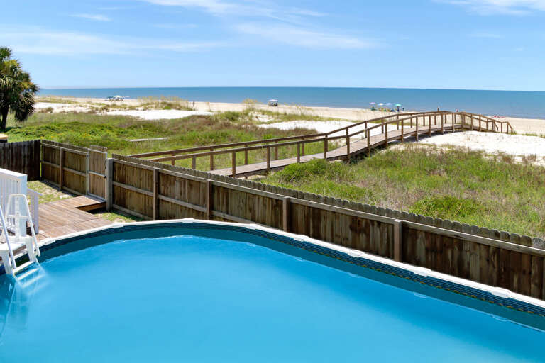 Beachfront pool and private boardwalk Beachfront pool and private boardwalk