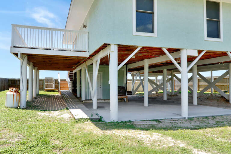 Walkway to the beach from the house