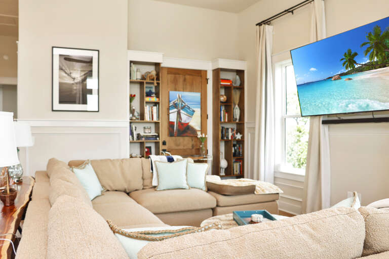 Living Room with Custom Cabinets Living Room with Custom Cabinets