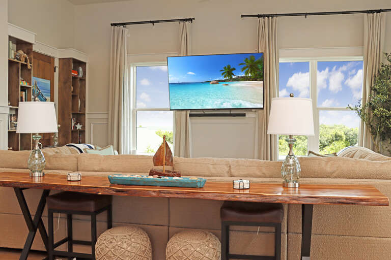 Living Room with Large TV