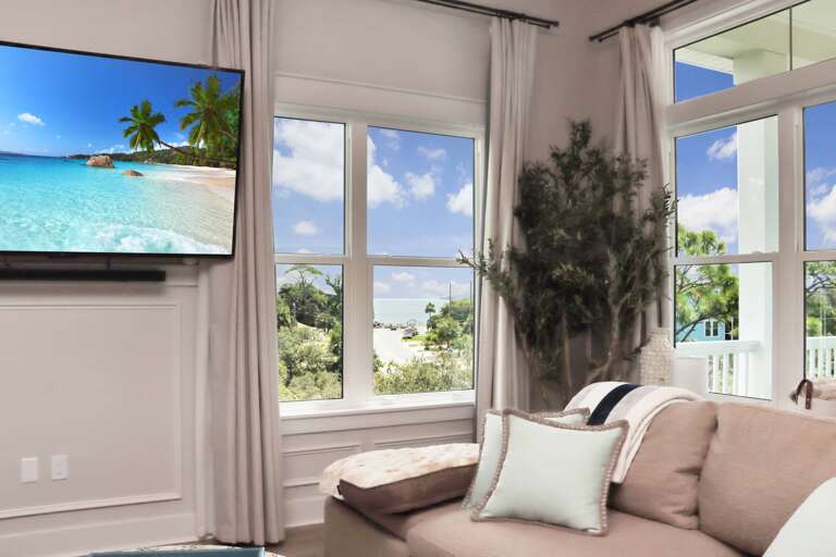 Living Room View of Indian Pass Boat Ramp