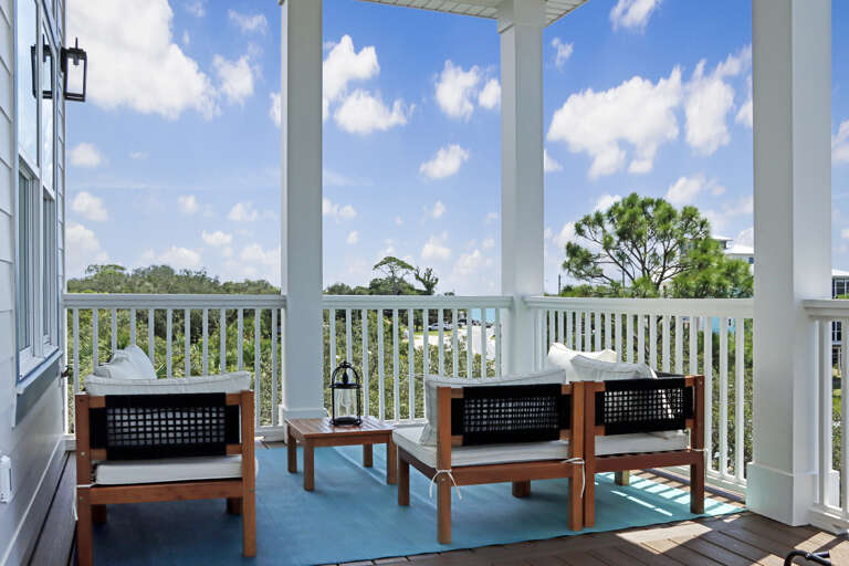 Top Floor Deck with Gulf View Sitting Area