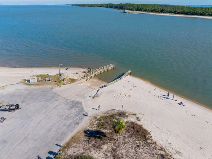 Aerial Indian Pass Boat Landing