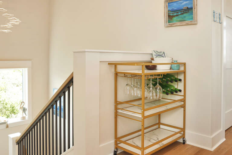 Top of the Stairs with Bar Cart