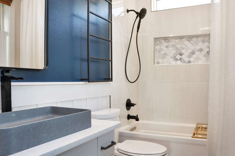 Full Bathroom with Shower on First Floor