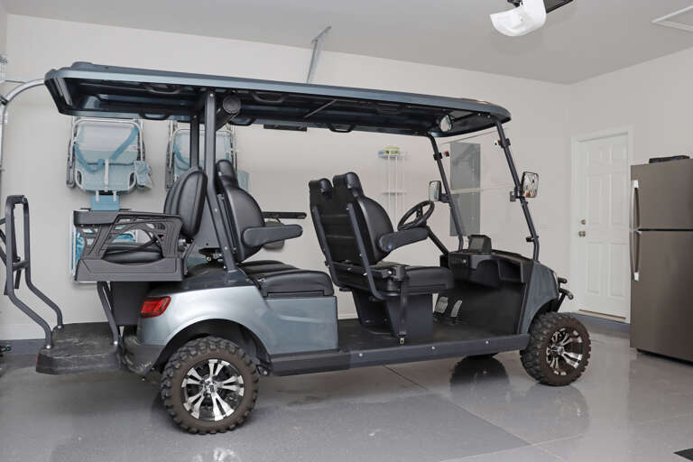 Golf Cart in Garage