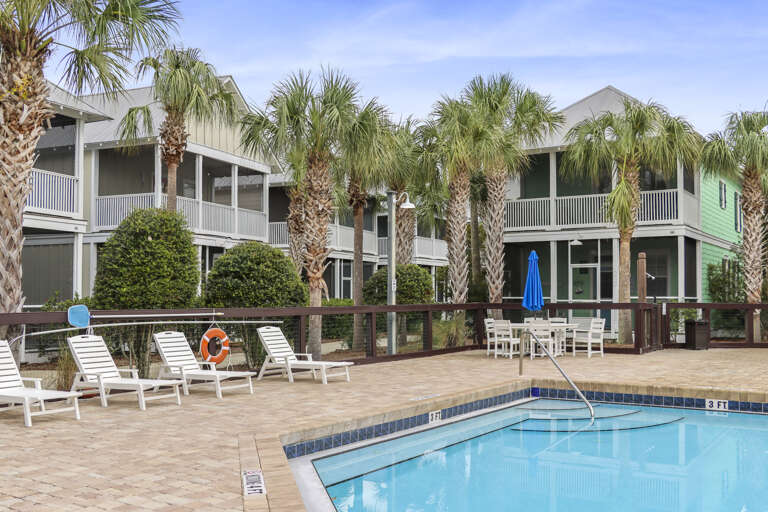 Lounge by the community pool