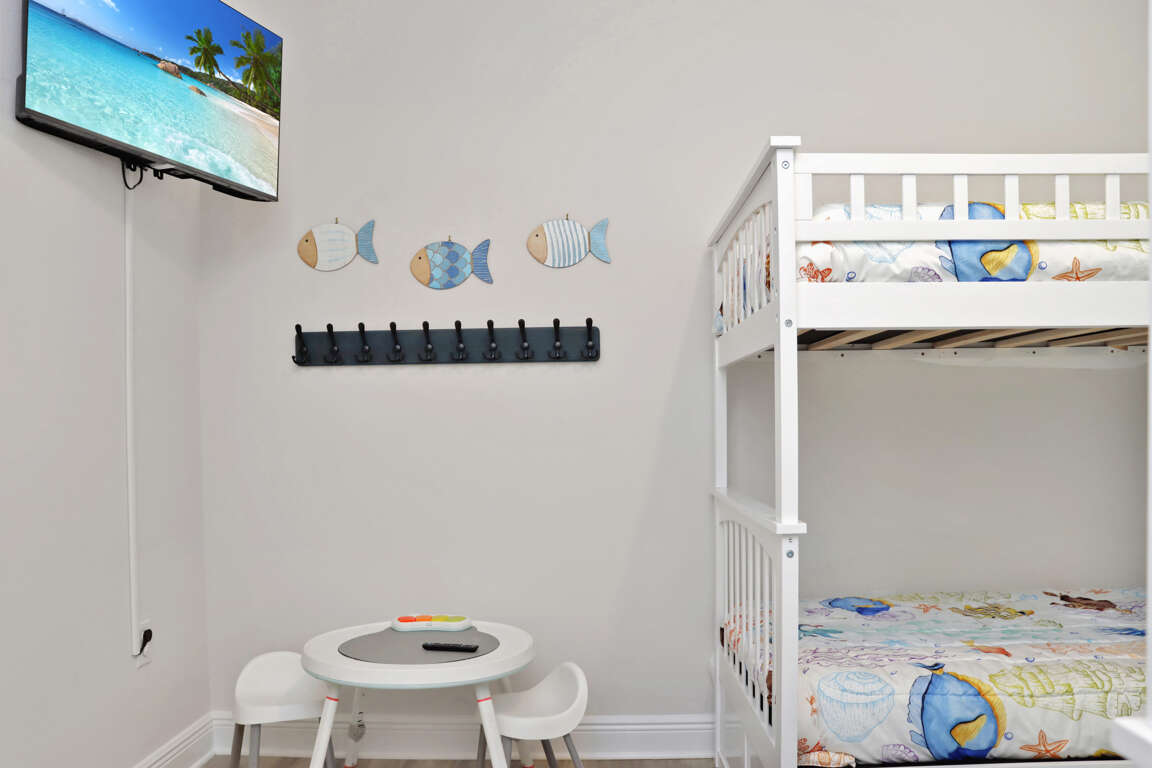 Bedroom 3 with TV and Kids' Table Bedroom 3 with TV and Kids' Table