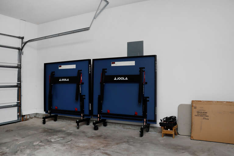 Ping Pong Table in Garage