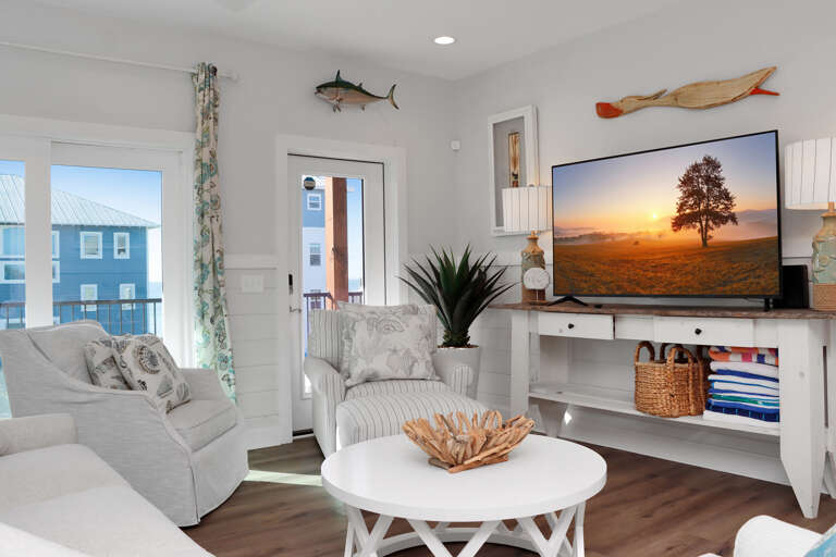 Living Room with Deck Entrance