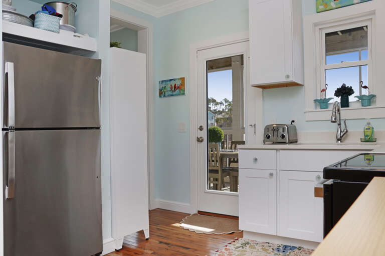Kitchen with Deck View