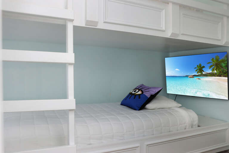 Bedroom 1 - Custom Bunk Beds and TV