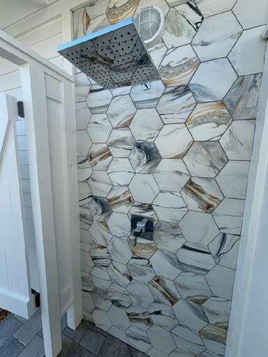 Elegant Outside Shower