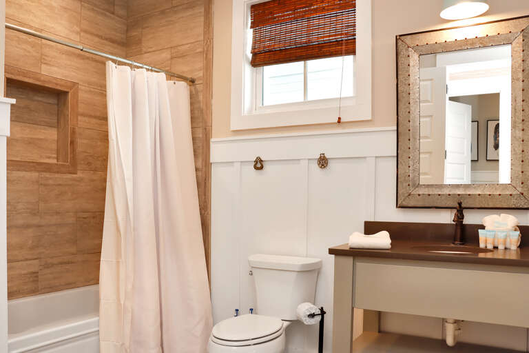 Full Bathroom with Shower on First Floor