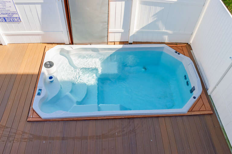 View of Swim Spa from Deck